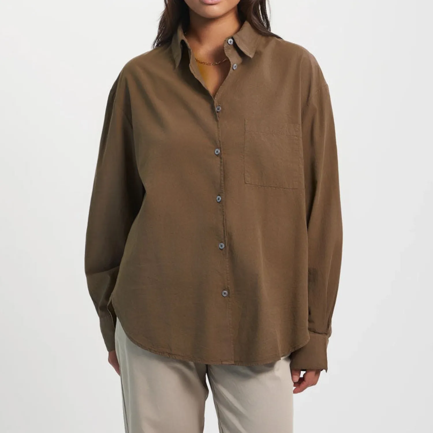 COLORFUL STANDARD Organic Oversized Shirt In Ivory White