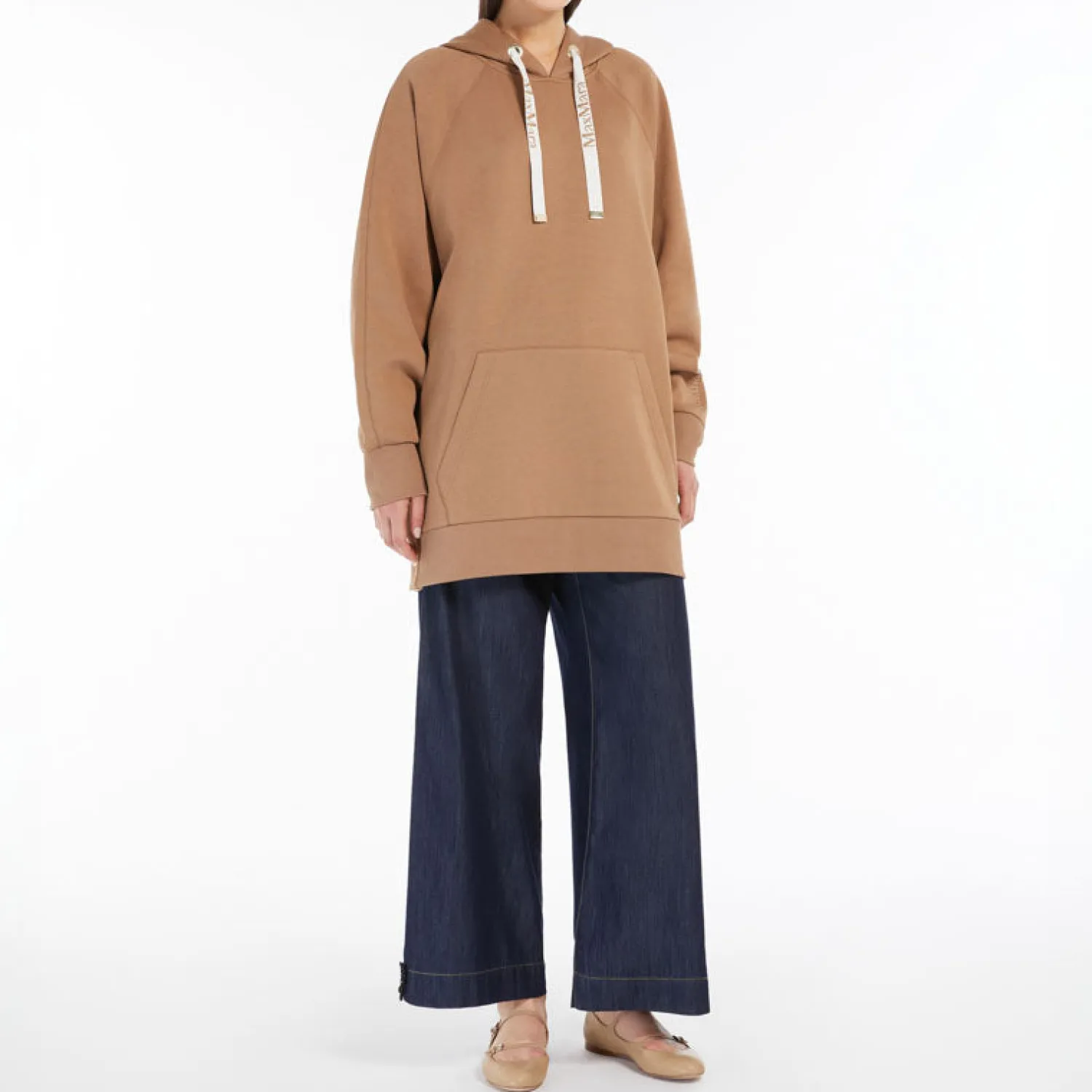 S MAXMARA Ospite Jersey Hoodie In Camel