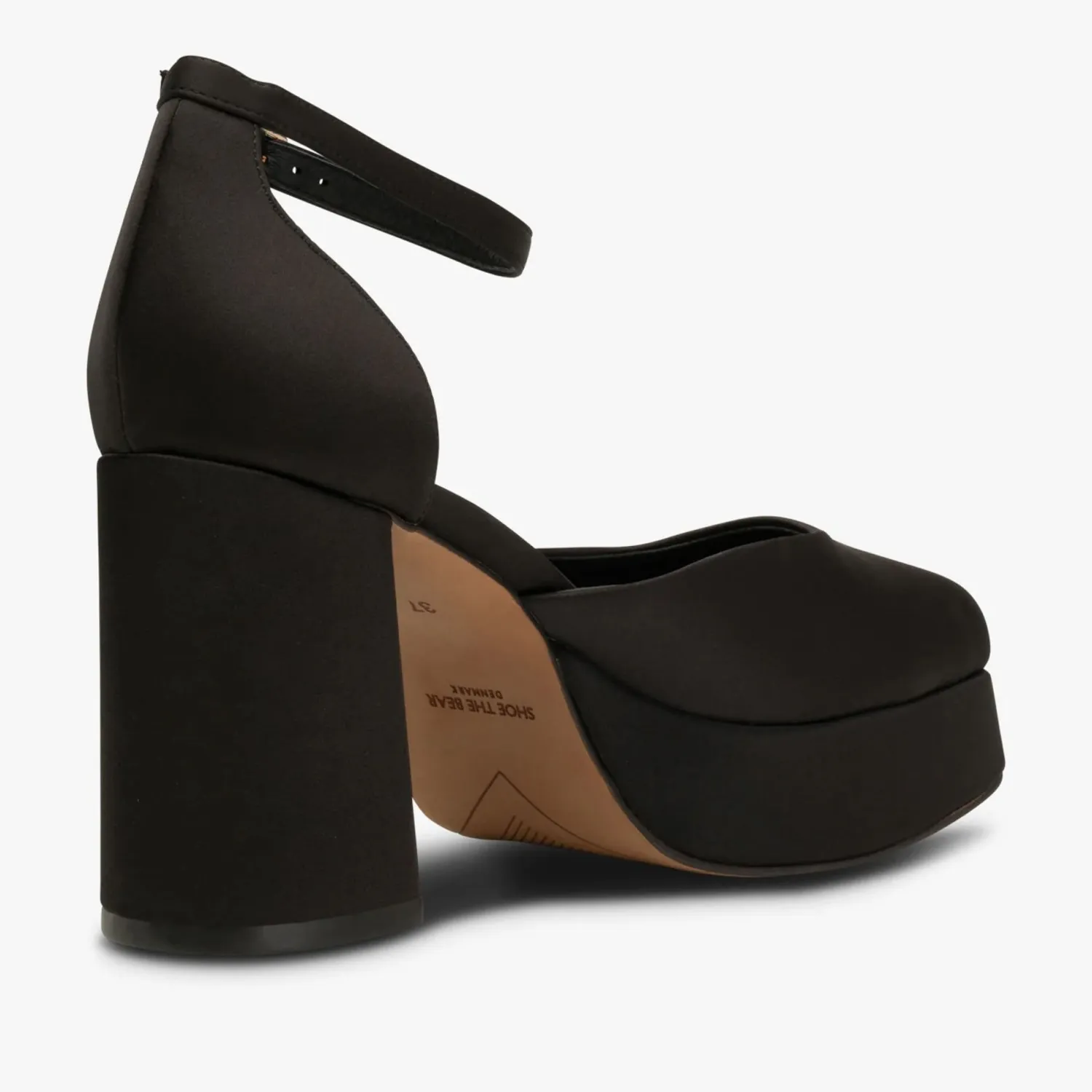 SHOE THE BEAR Priscilla Ankle Strap Heels In Black