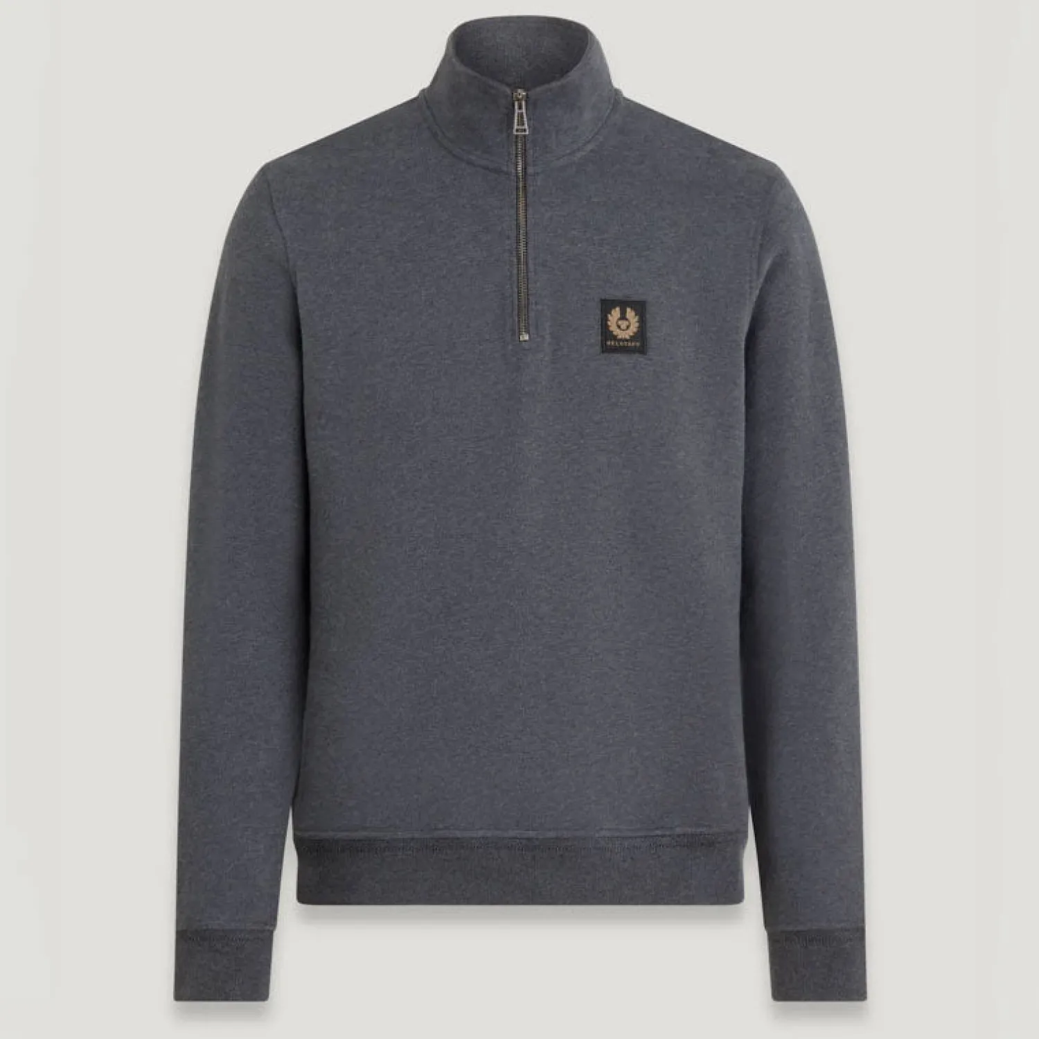 BELSTAFF Quarter Zip Sweatshirt In Charcoal Heather