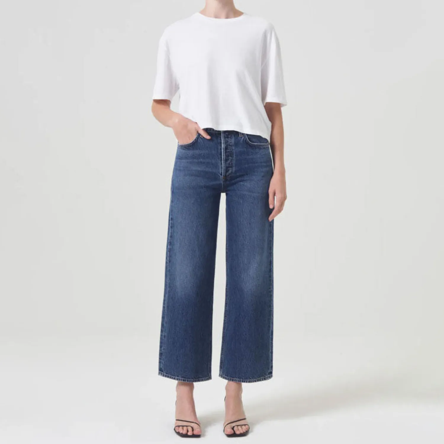 AGOLDE Ren High Rise Wide Leg Jeans In Control