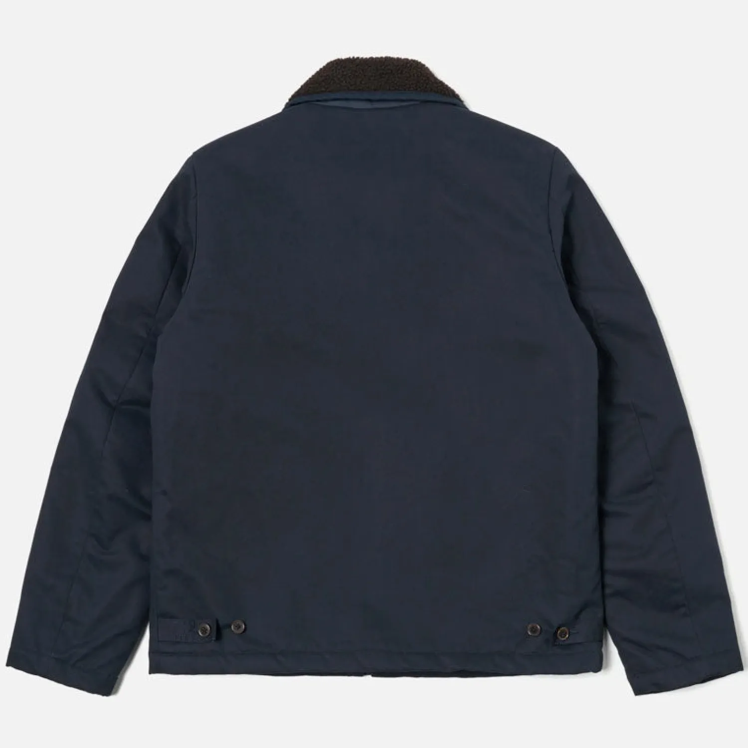 UNIVERSAL WORKS Reversible N1 Sherpa Jacket In Navy/Brown