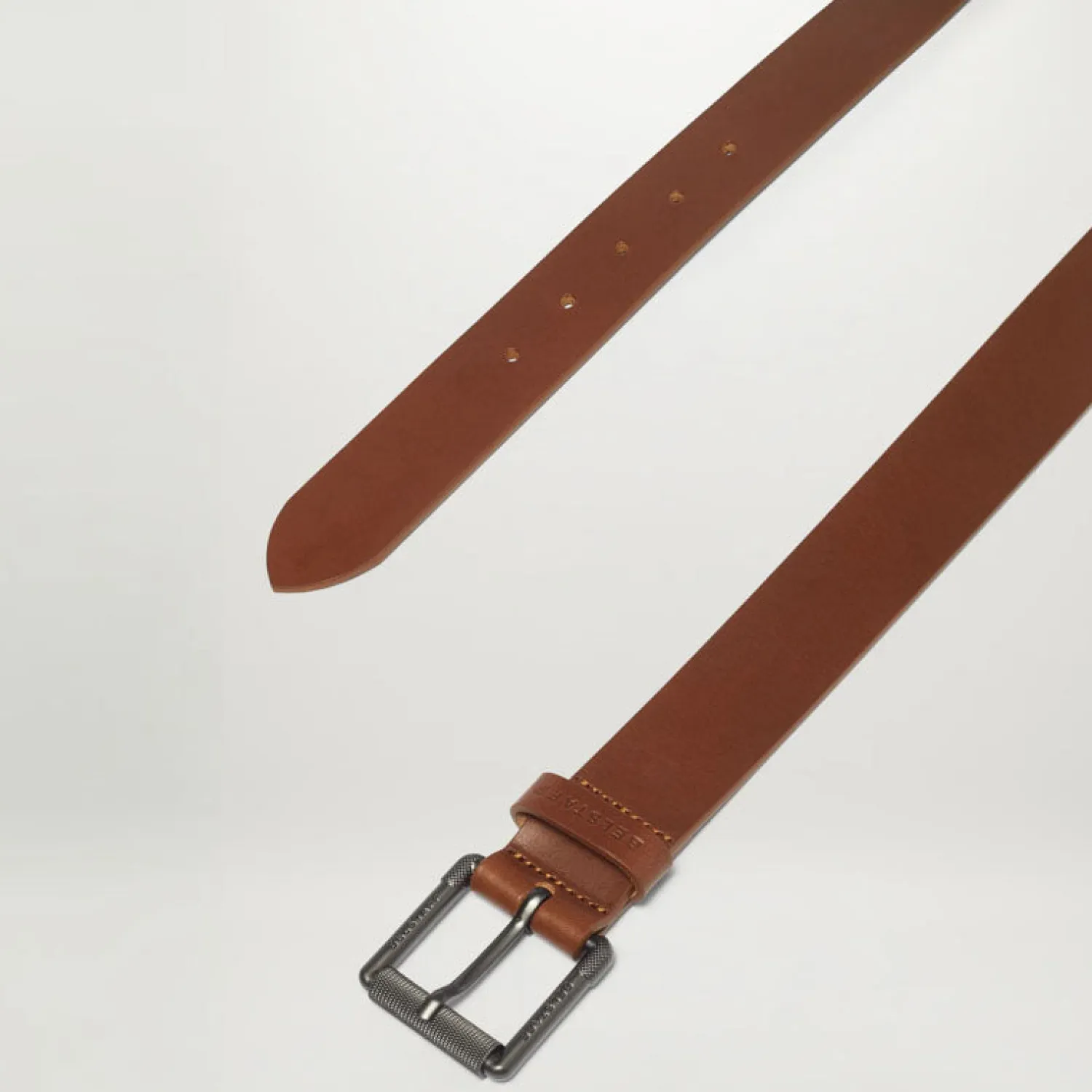 BELSTAFF Roller Buckle Belt In Earth Brown