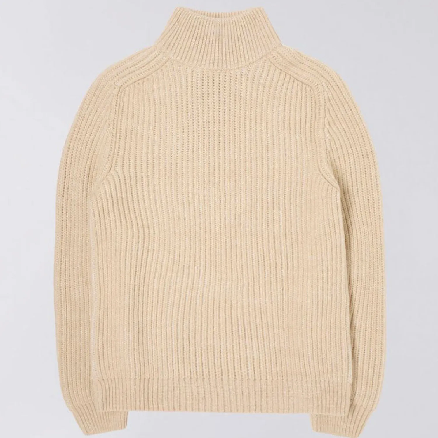 EDWIN Roni High Collar Sweater In Beige