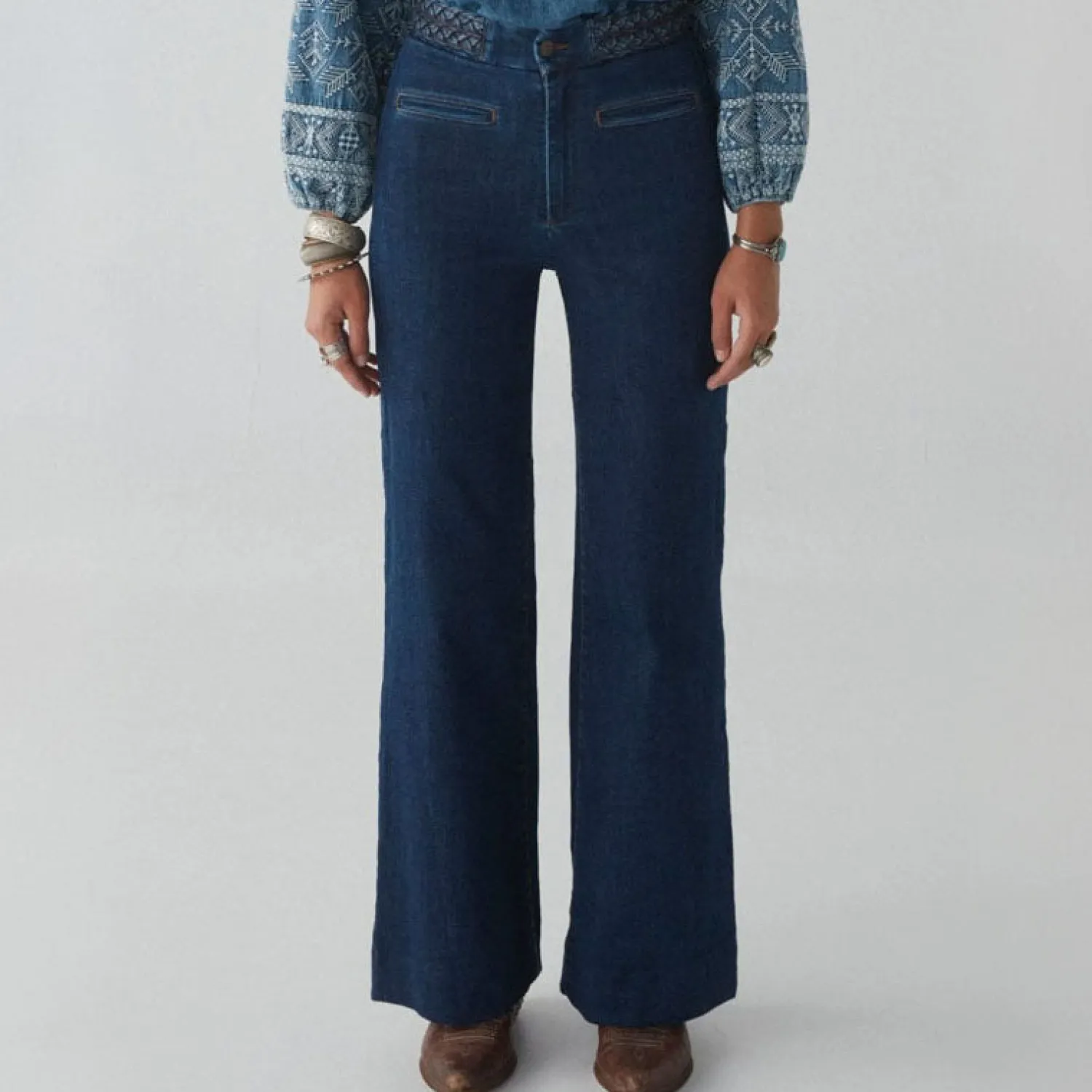 MAISON HOTEL Ross Disco Pant In Denim