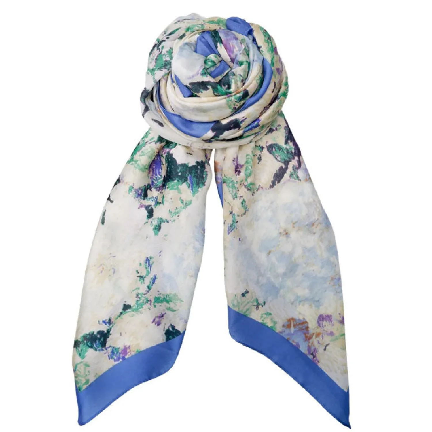 BLACK COLOUR Rumi Satin Scarf In Blue