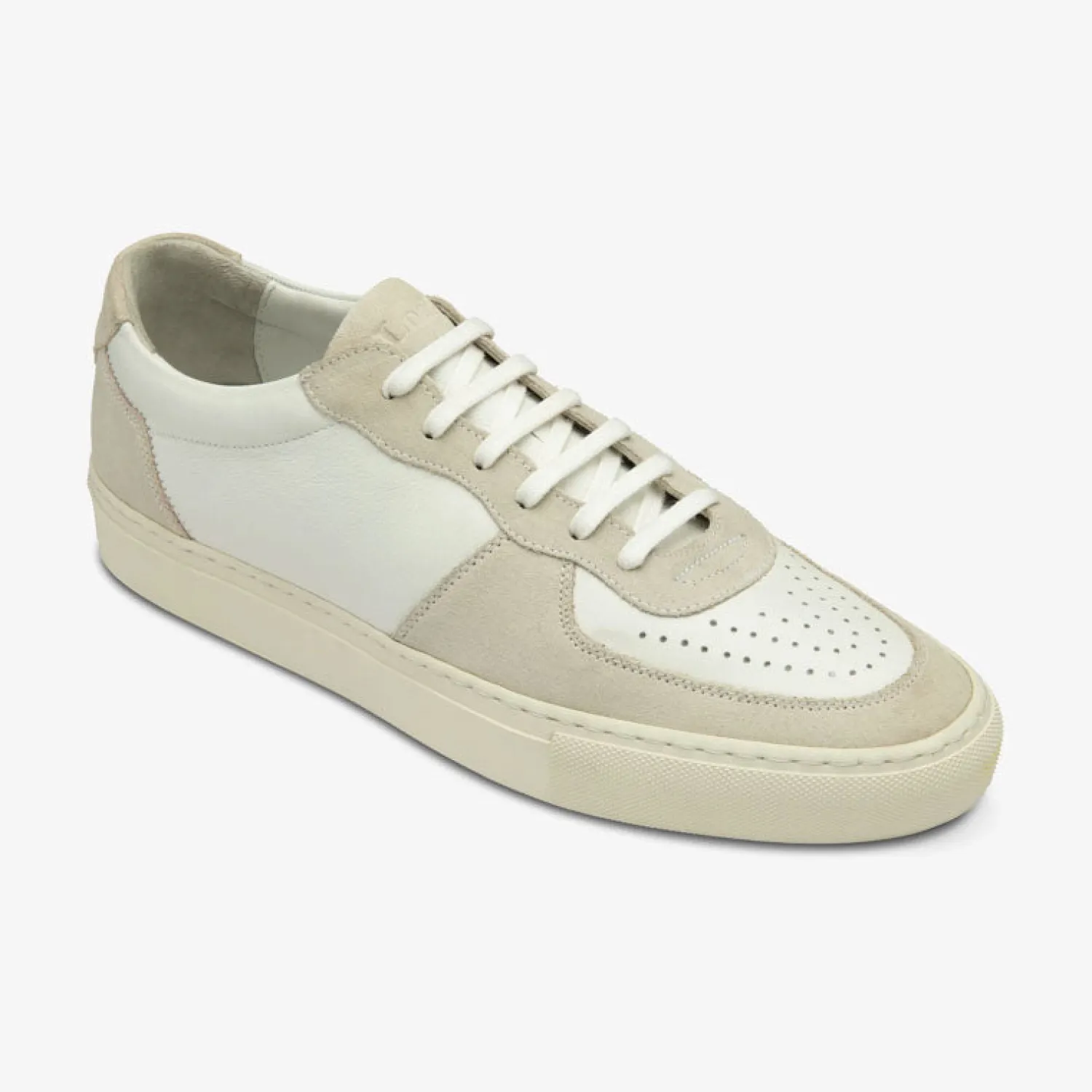 LOAKE Rush Suede Sneakers In White/Sand