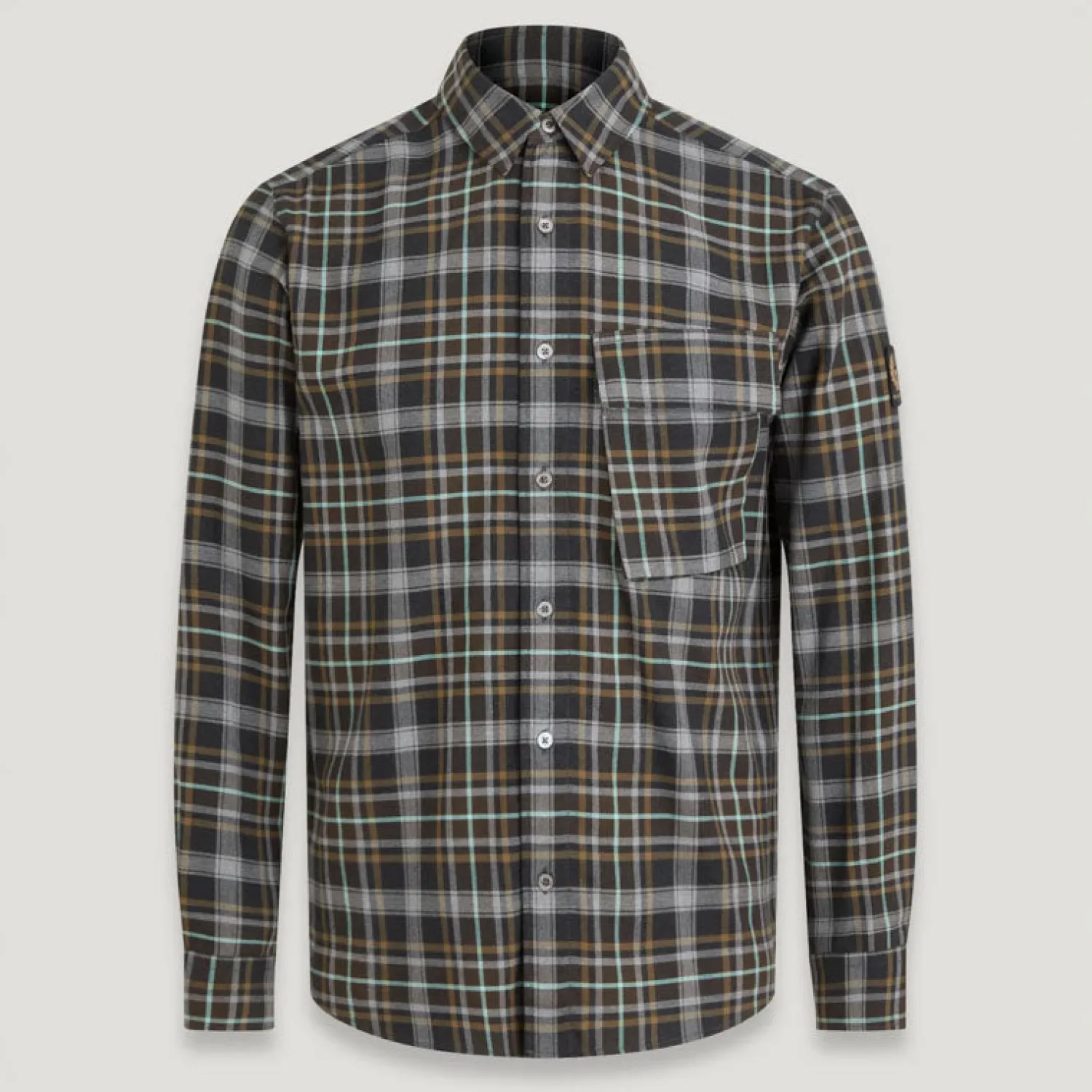 BELSTAFF Scale Shirt In Charcoal/Oil Blue