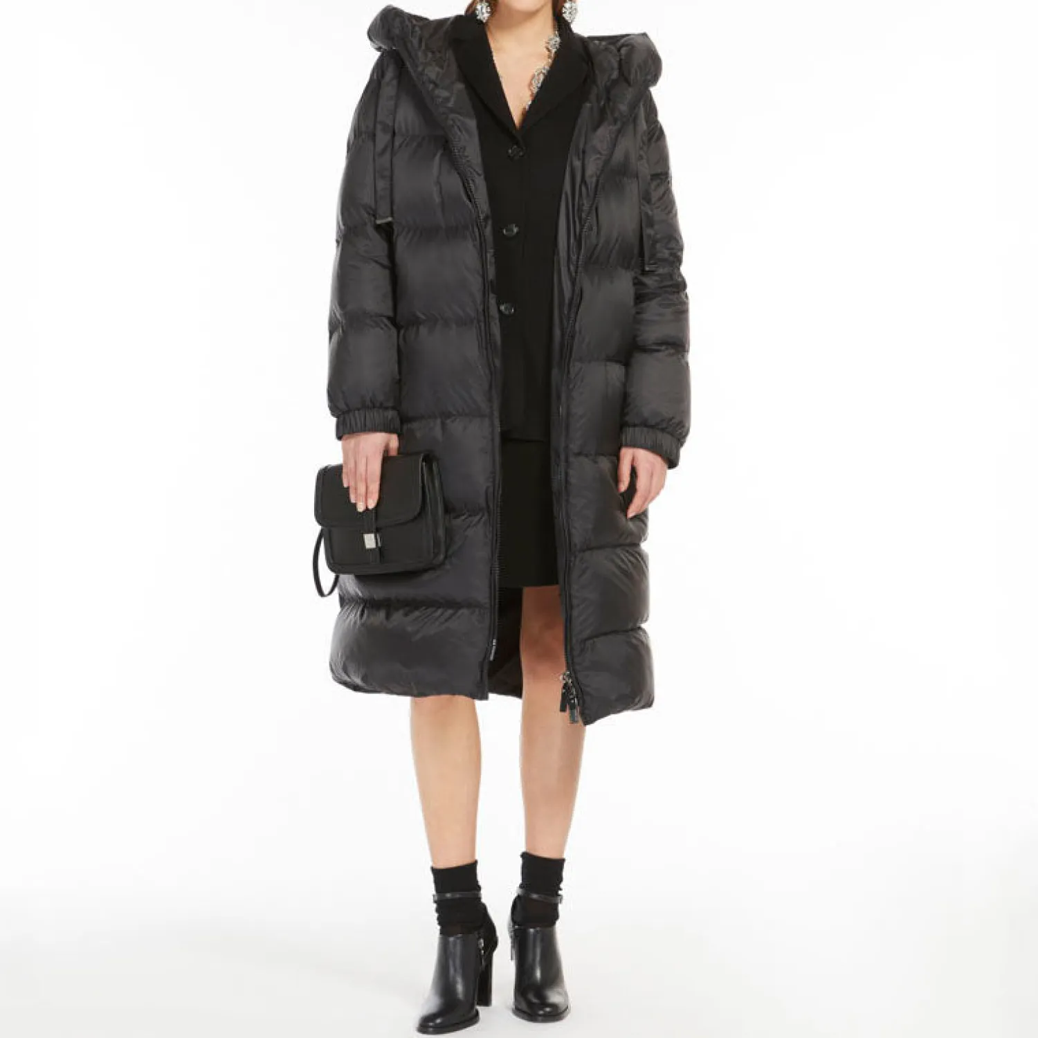 S MAXMARA Seipa Quilted Coat In Black