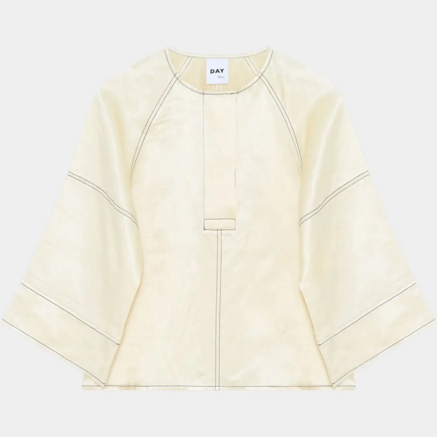 DAY BIRGER ET MIKKELSEN Sia High Shine Blend Blouse In Cloud Cream