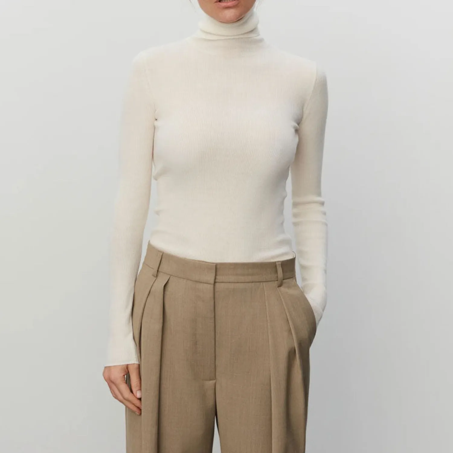 DAY BIRGER ET MIKKELSEN Sierra Roll Neck Jumper In Ivory