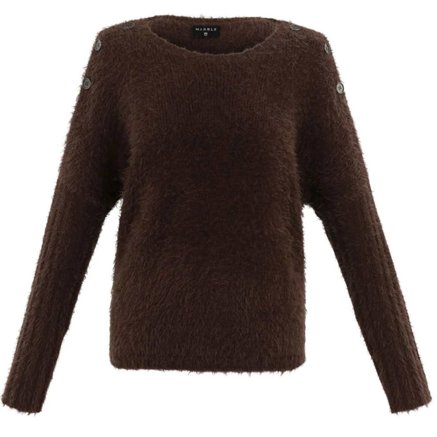 MARBLE Simple Sweater In Brown