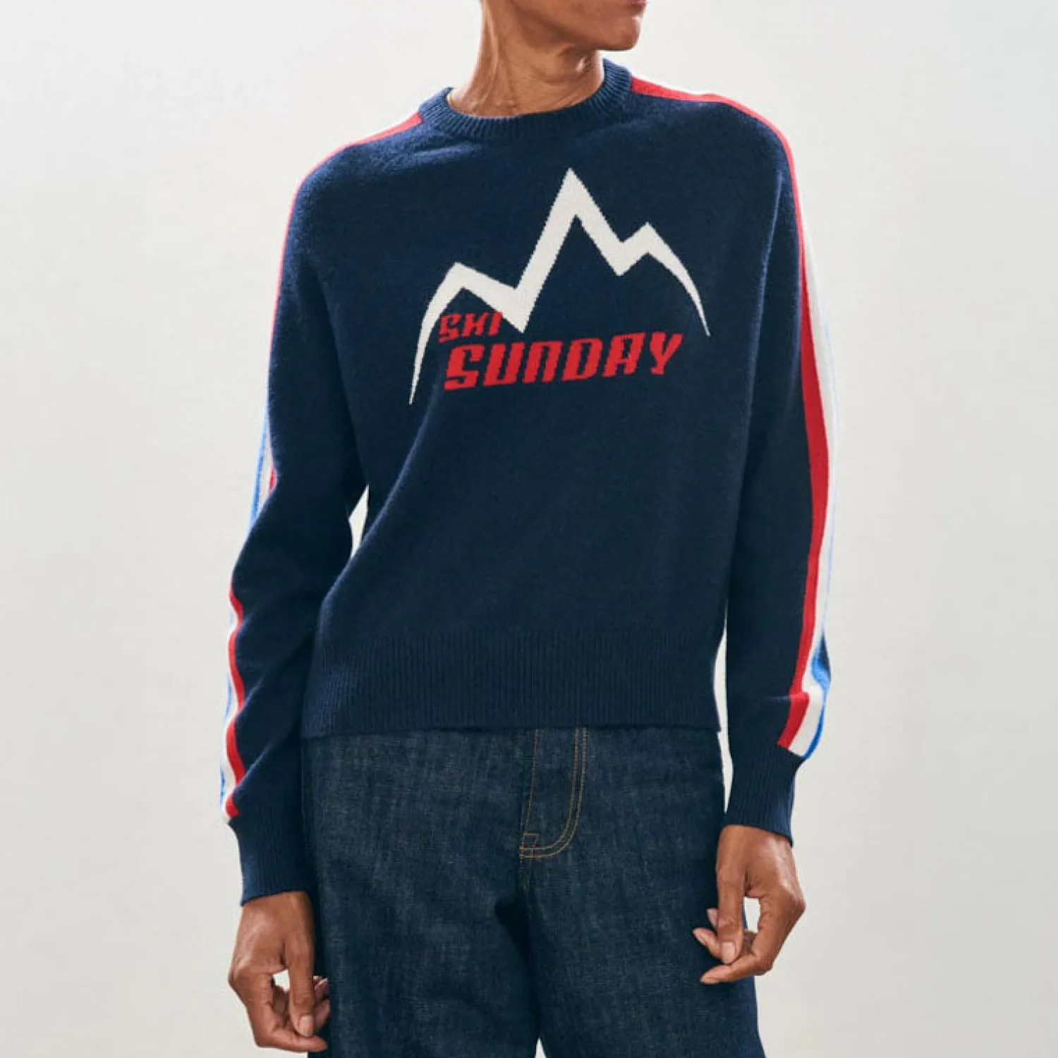 JUMPER1234 Ski Sunday Sweat In Midnight Multi