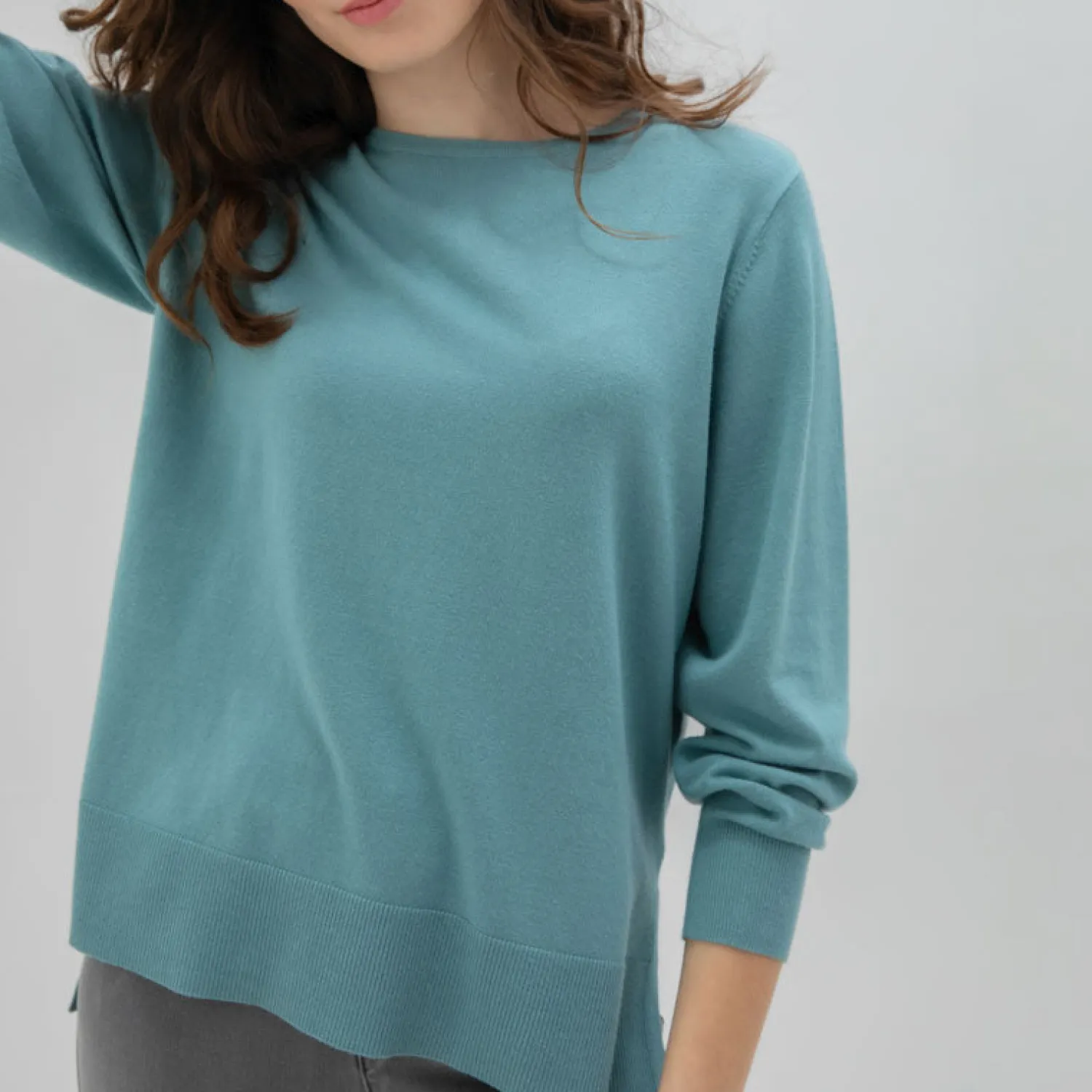 MARBLE Slouchy Sweater In Blue