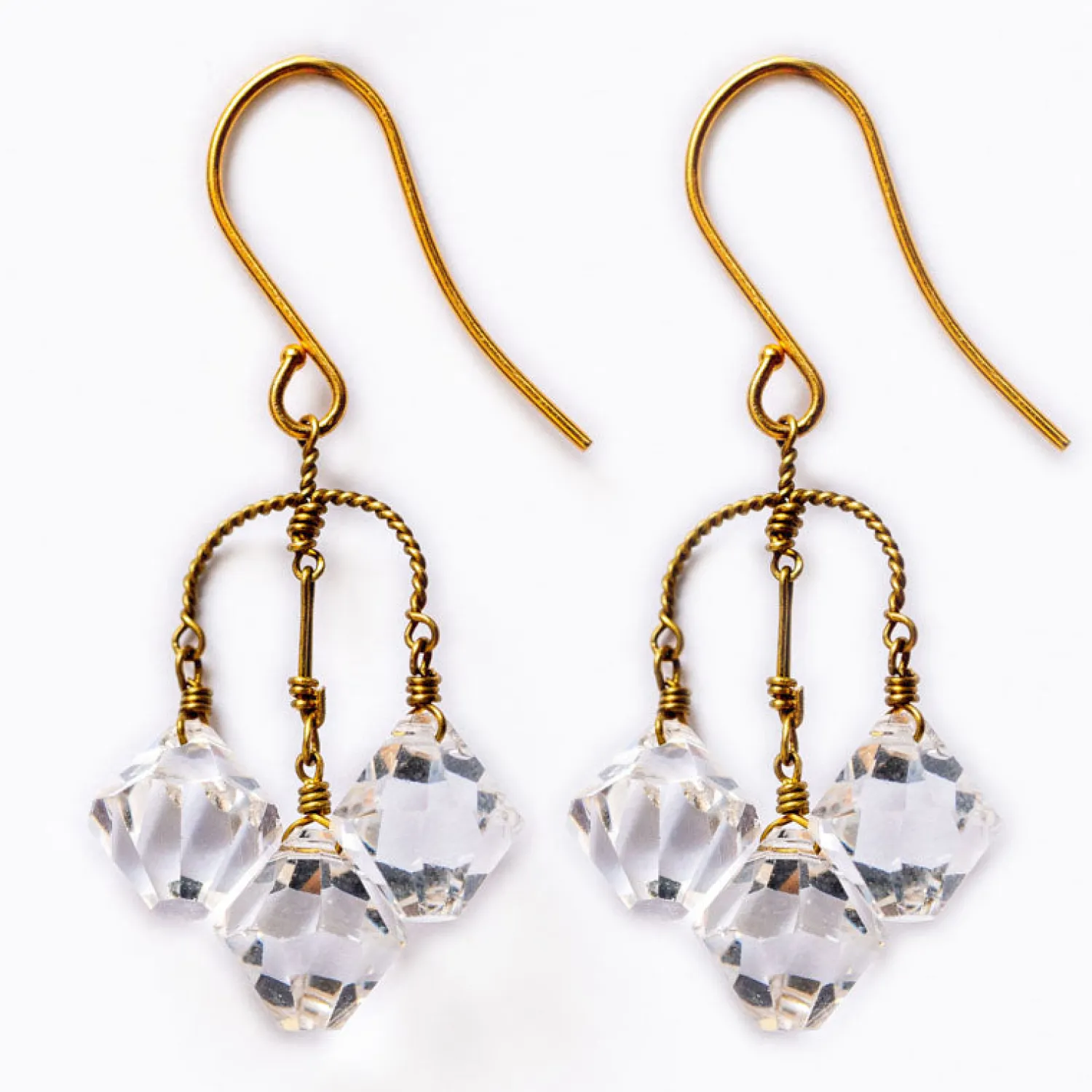 PHILIPPA KUNISCH Small Diamond Earrings In Crystal Clear