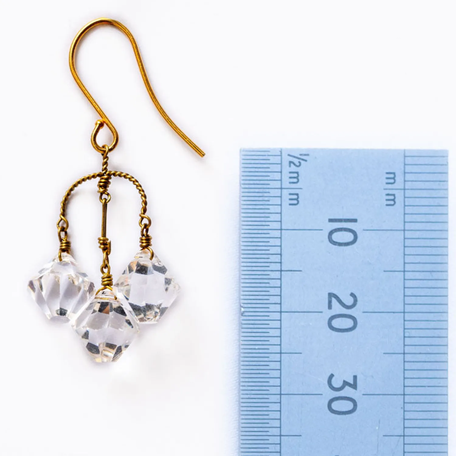 PHILIPPA KUNISCH Small Diamond Earrings In Crystal Clear