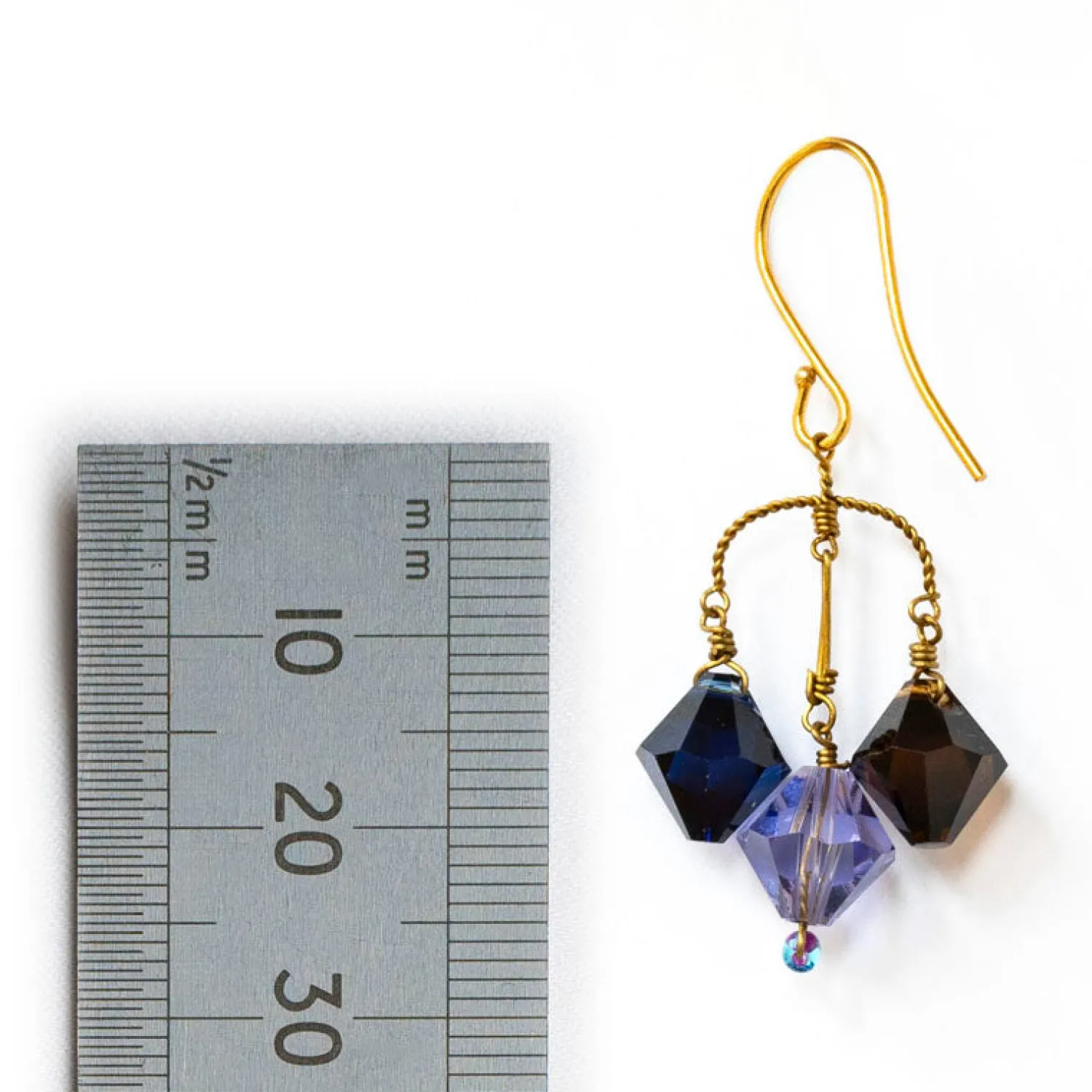 PHILIPPA KUNISCH Small Diamond Earrings In Purple