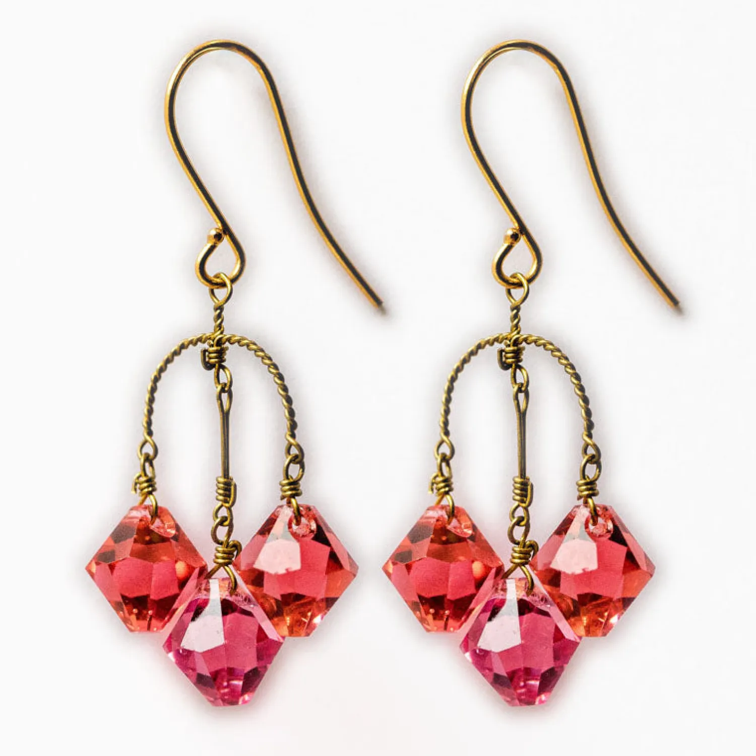 PHILIPPA KUNISCH Small Diamond Earrings In Red