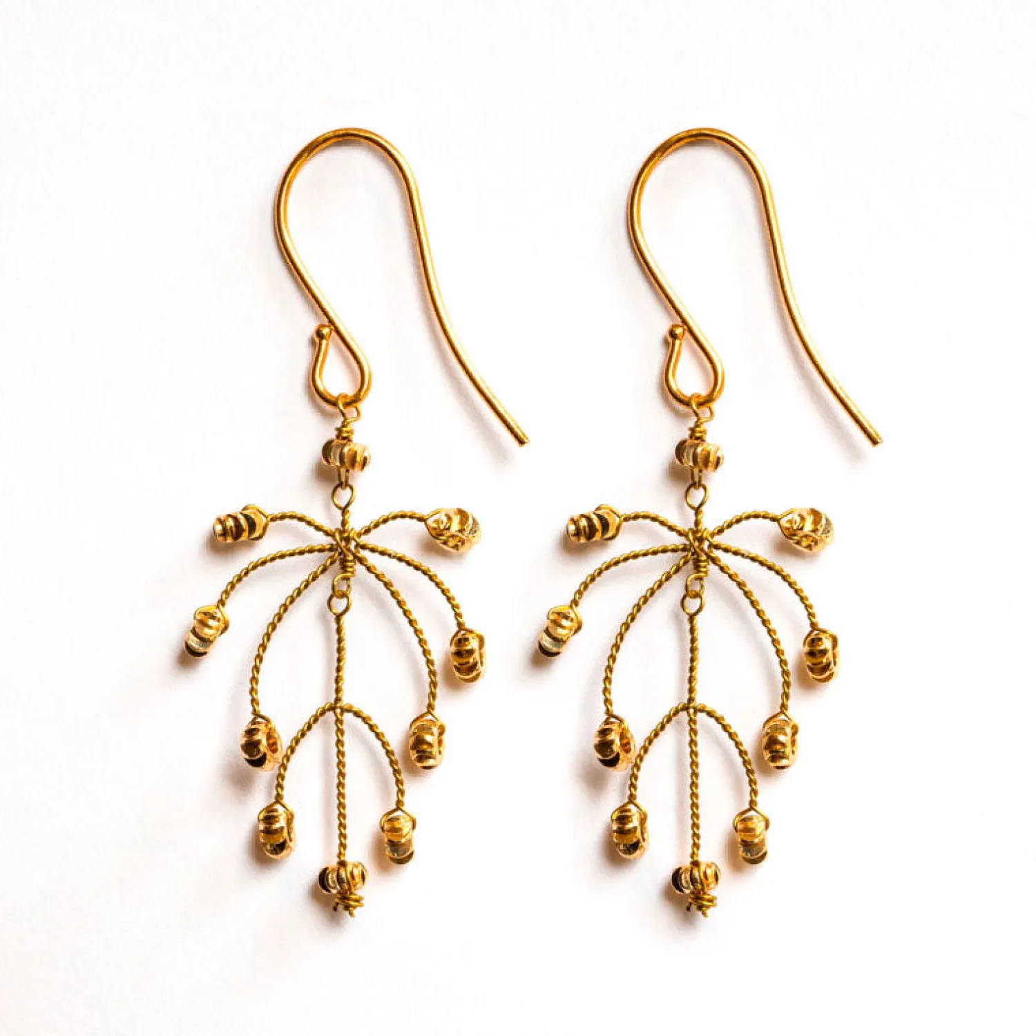 PHILIPPA KUNISCH Small Leaf Earrings In Gold