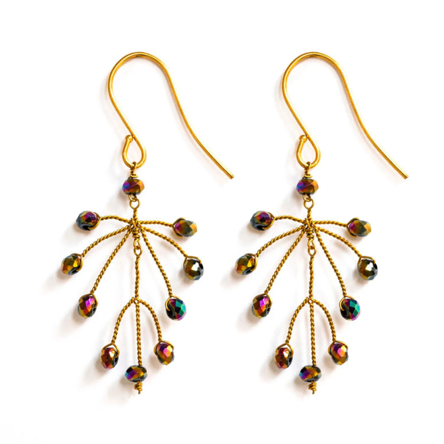 PHILIPPA KUNISCH Small Leaf Earrings In Multi