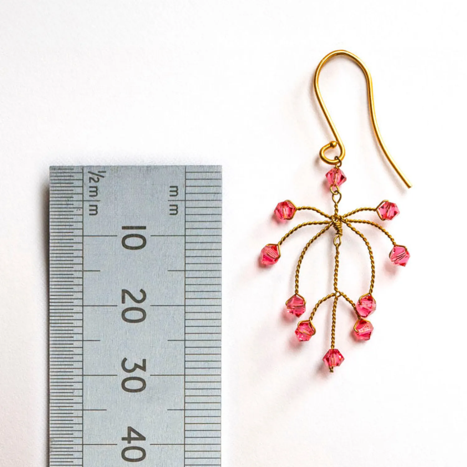 PHILIPPA KUNISCH Small Leaf Earrings In Pink