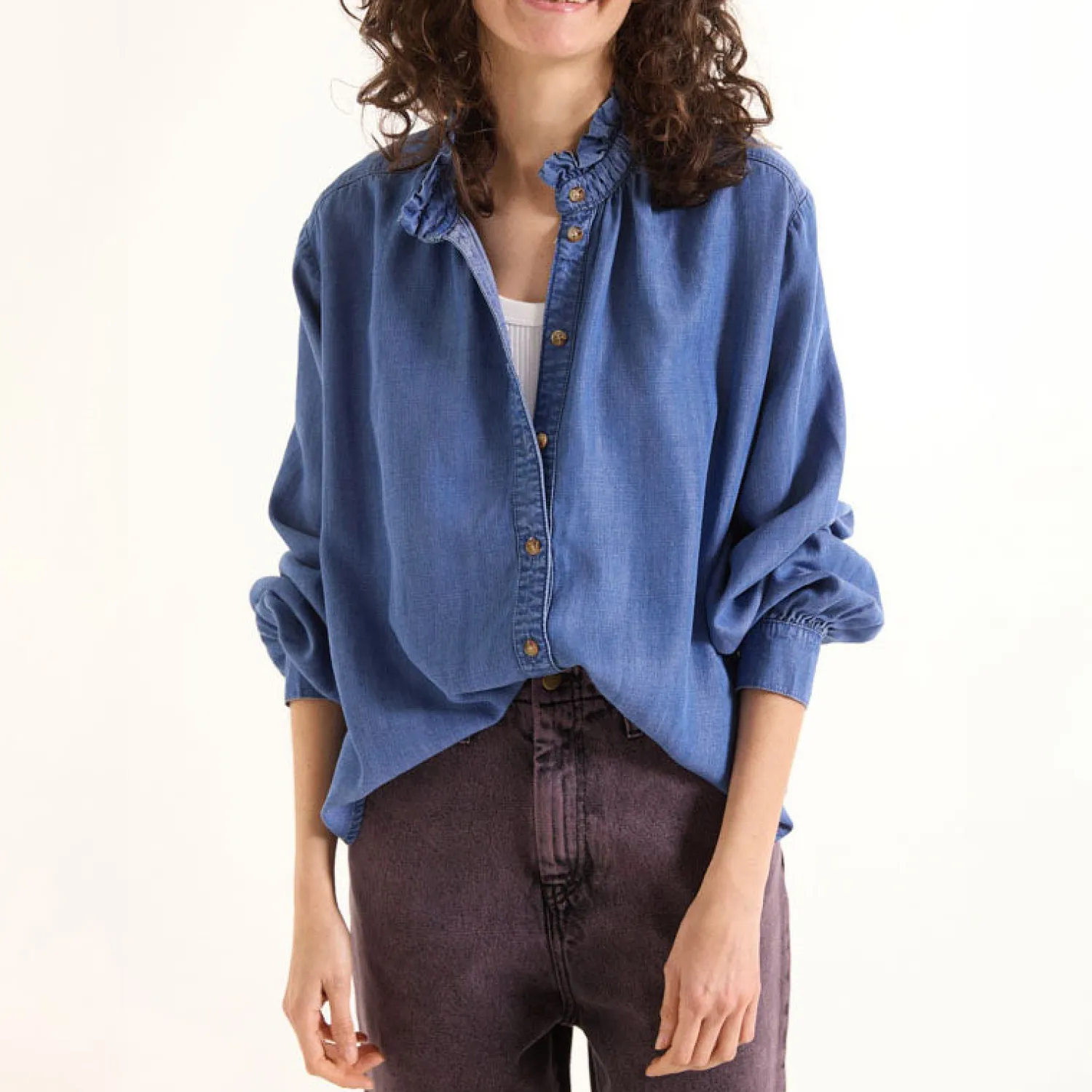 SACRECOEUR Soline Blouse In Indigo