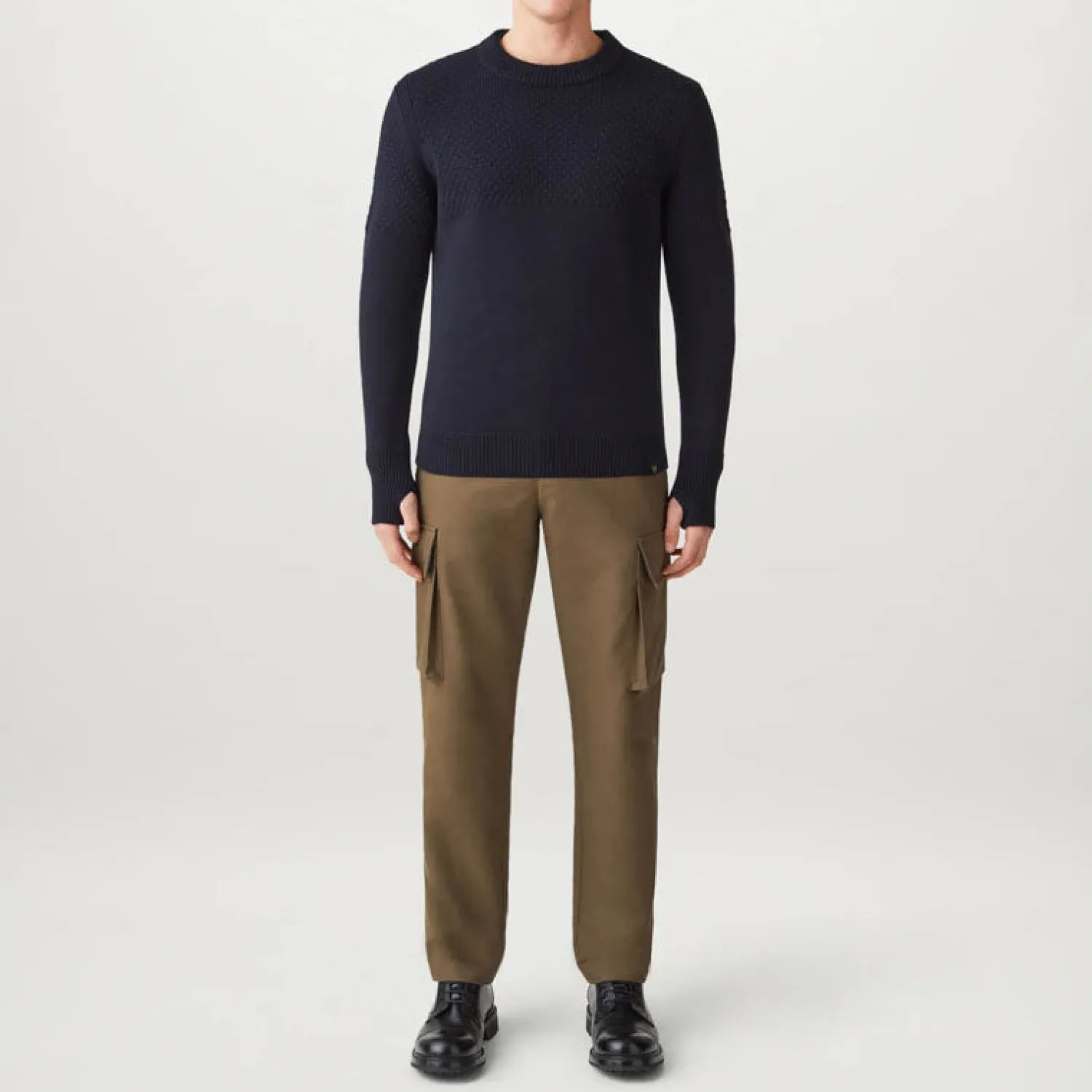 BELSTAFF Sternway Crewneck Jumper In Dark Ink