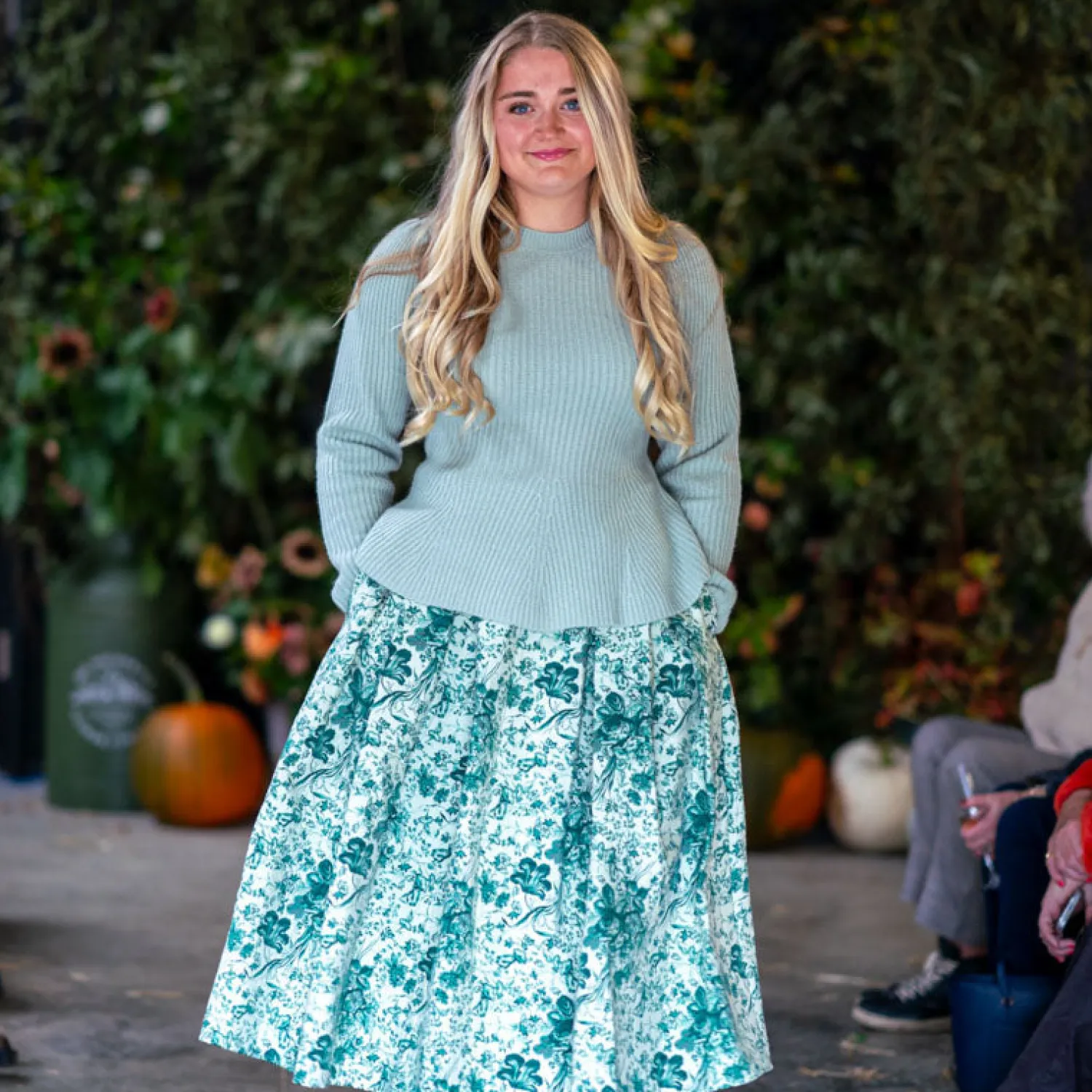 DEA KUDIBAL Sugar Sweater With Peplum In Opal Creek