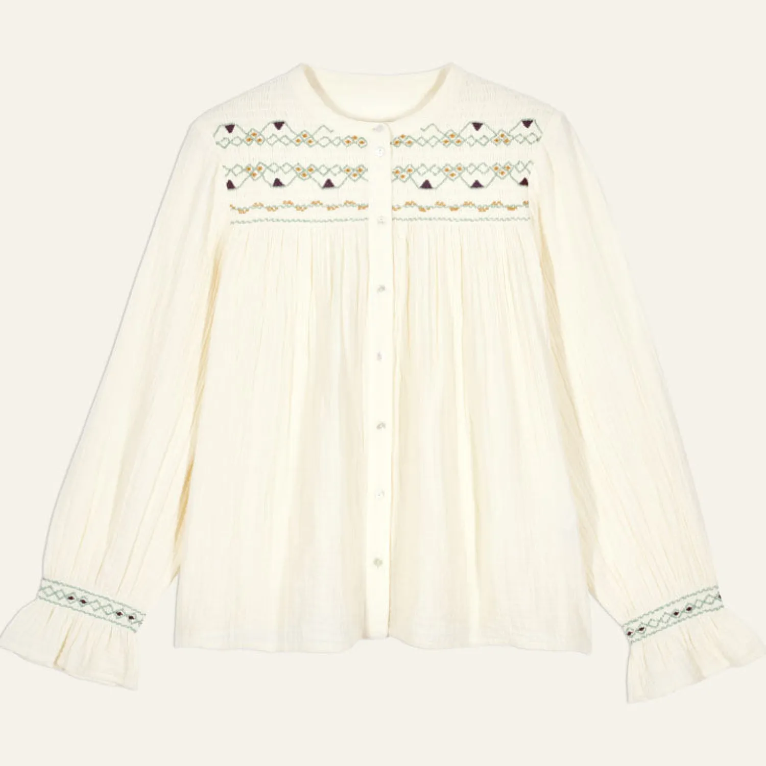 BA&SH Suzanna Shirt In Ecru