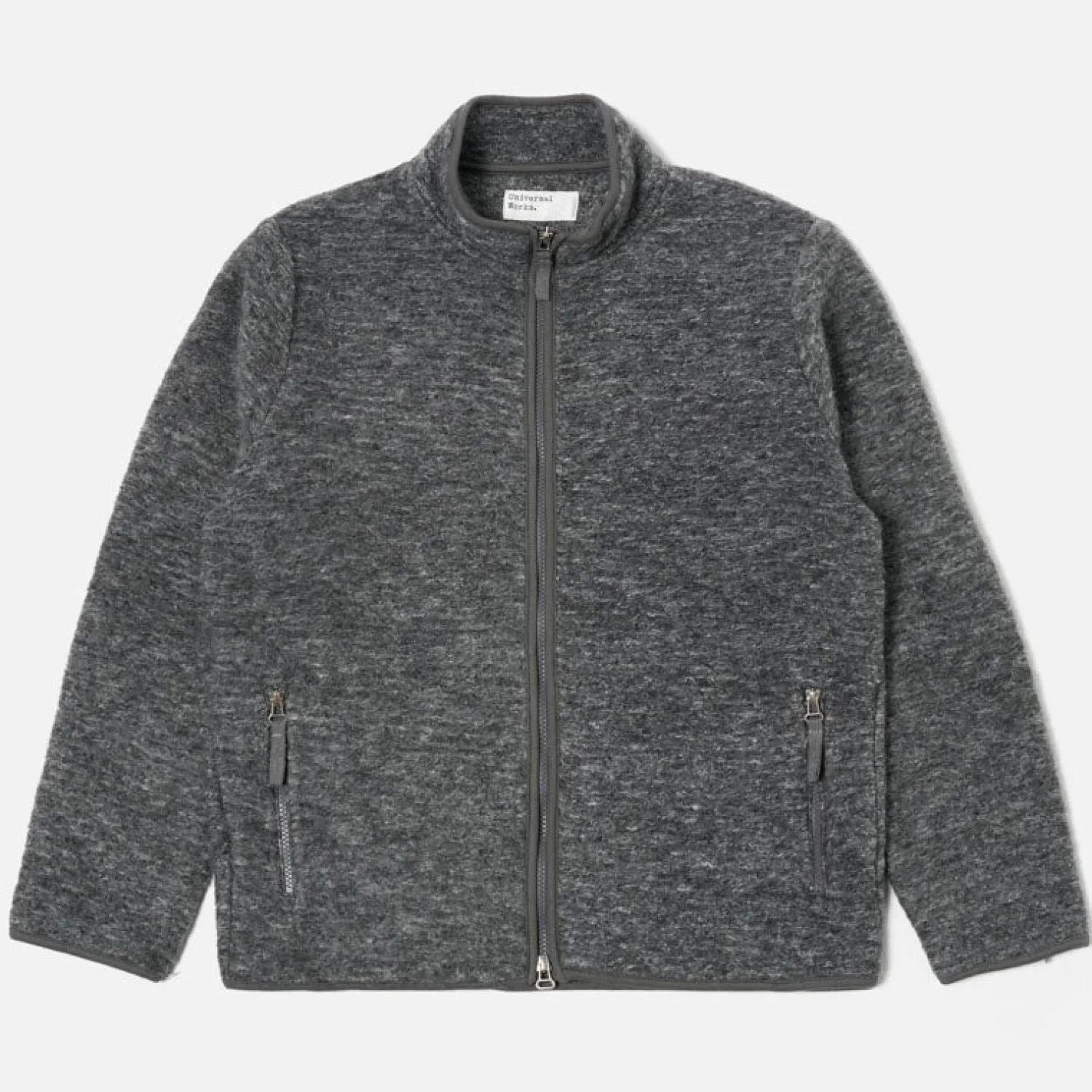 UNIVERSAL WORKS Teddy Fleece Climbing Jacket In Grey