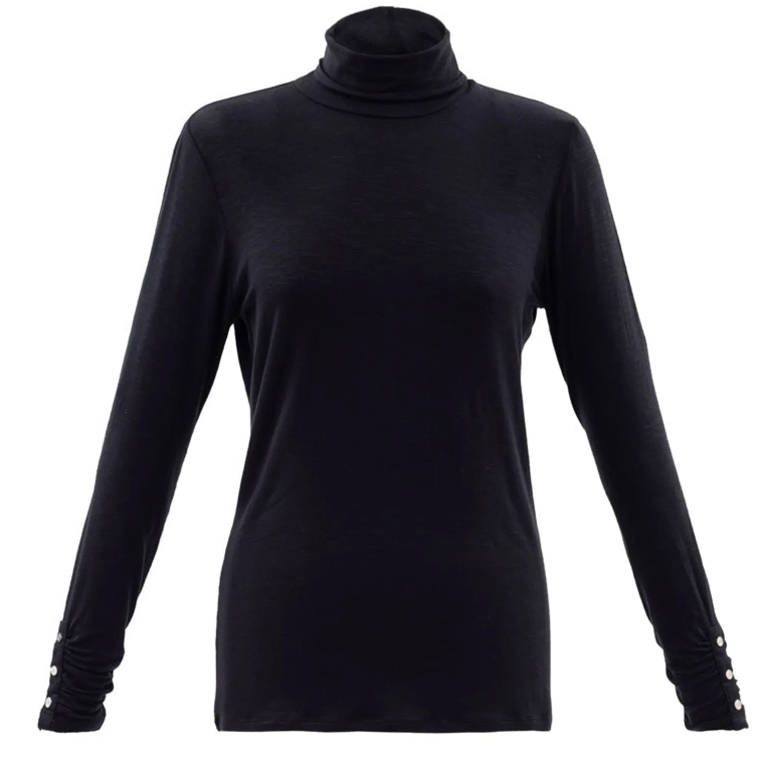 MARBLE Turtle Neck Top In Black