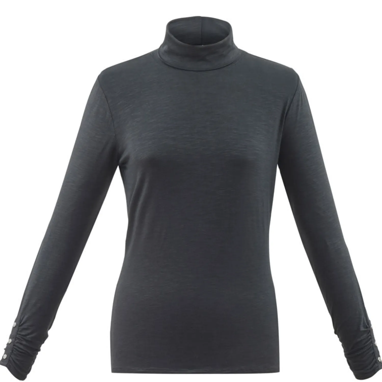 MARBLE Turtle Neck Top In Grey