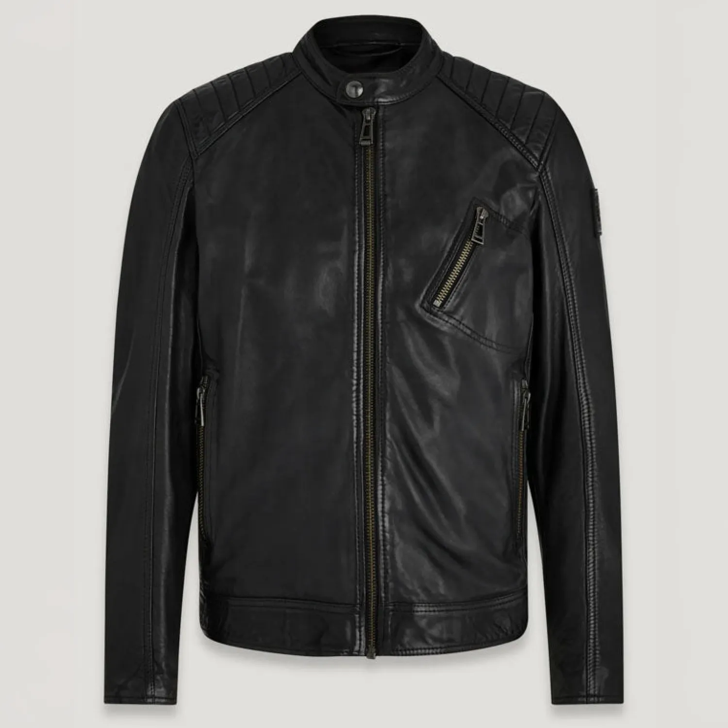 BELSTAFF V Racer Leather Jacket In Black