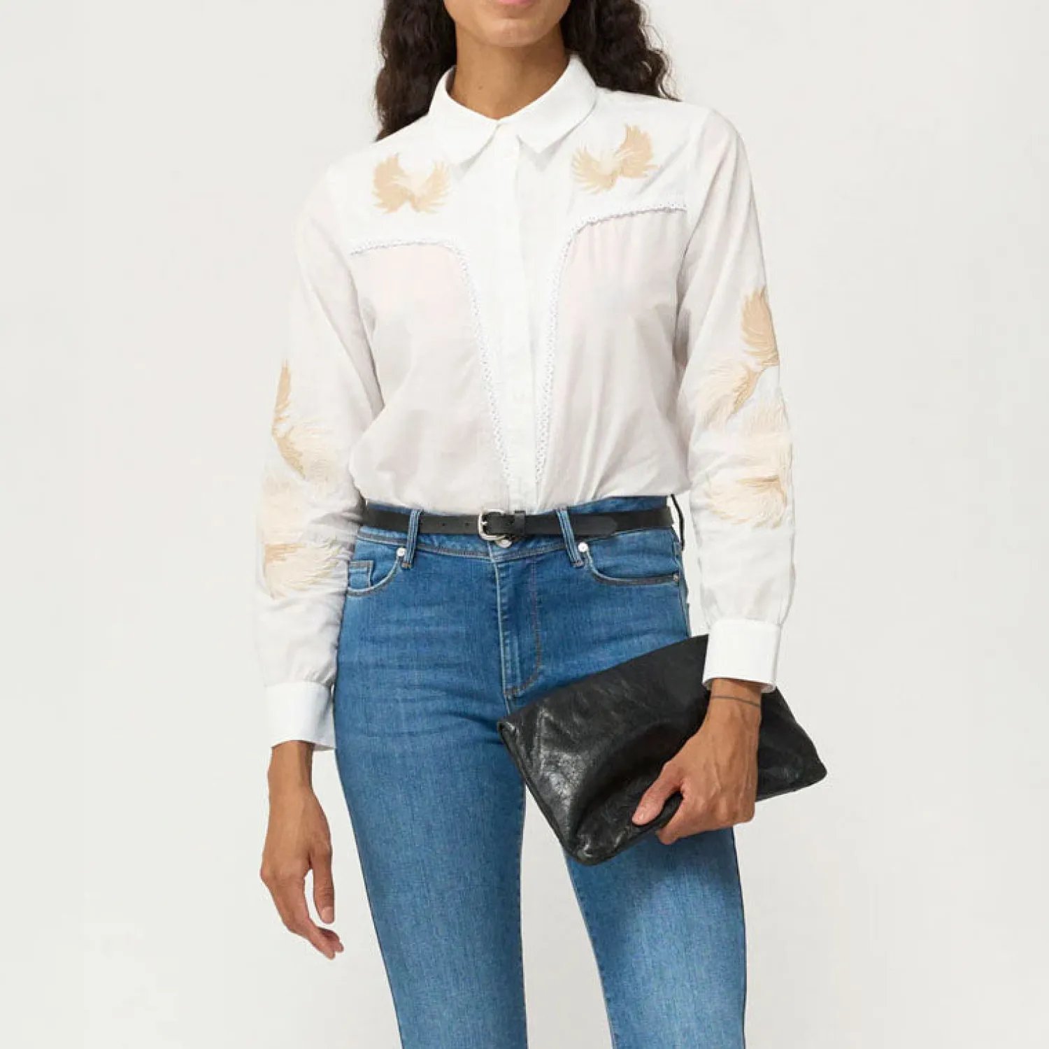 PIESZAK Victoria Whitney Shirt In Optical White