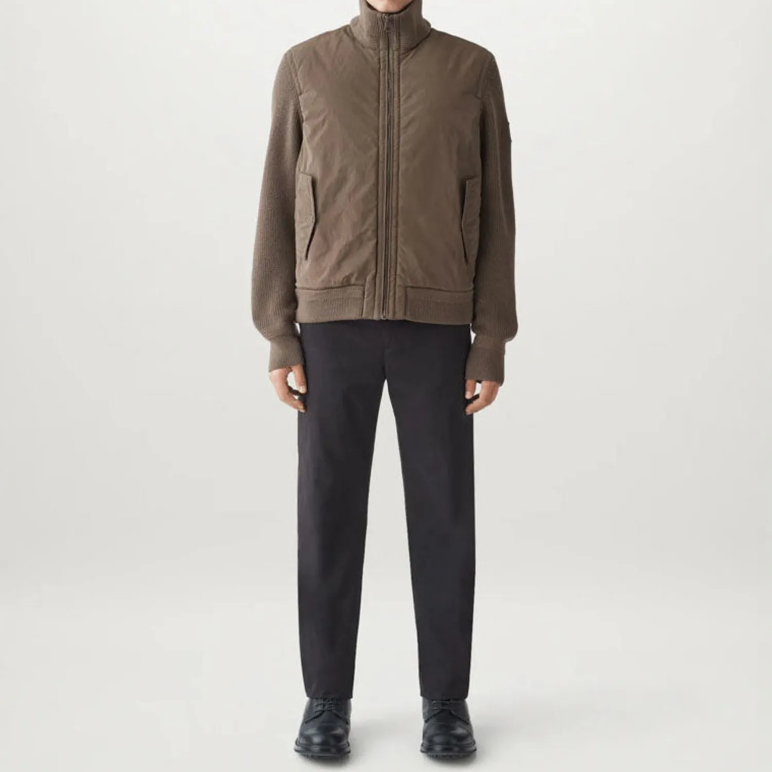 BELSTAFF Ward Full Zip Cardigan In Clay Brown