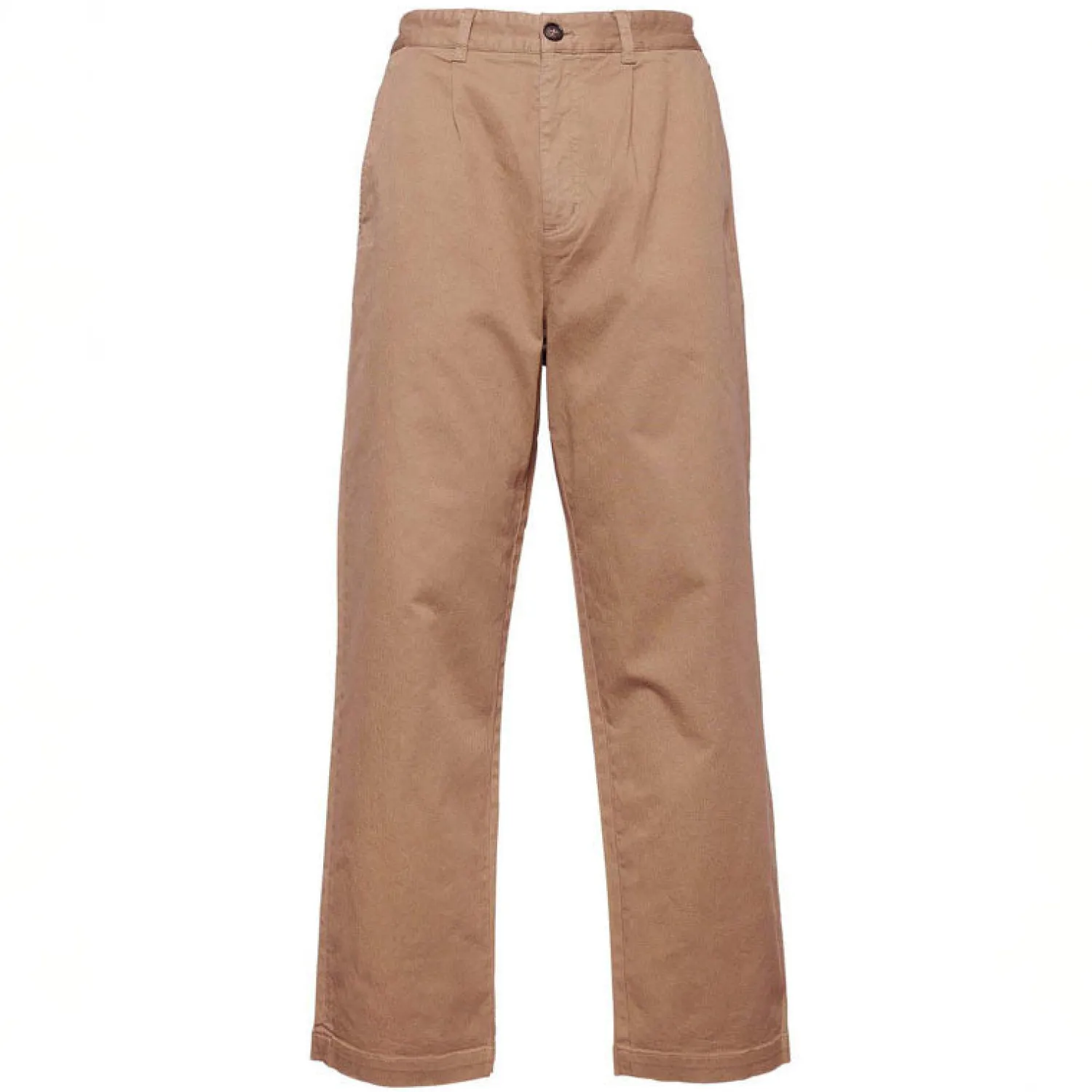 BARBOUR Washed Stretch Twill Relaxed Fit Trousers In Stone