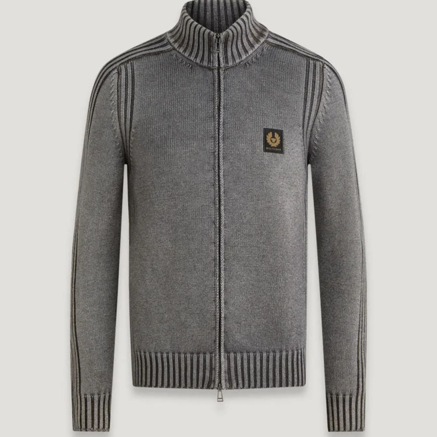 BELSTAFF Watch Zip Cardigan In Forge Grey