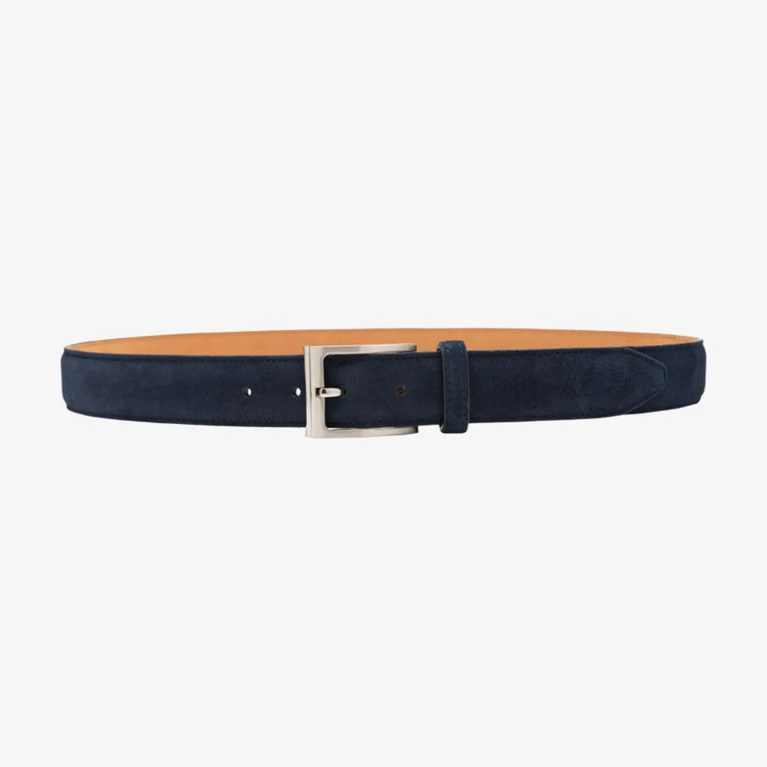 LOAKE William Suede Belt In Navy