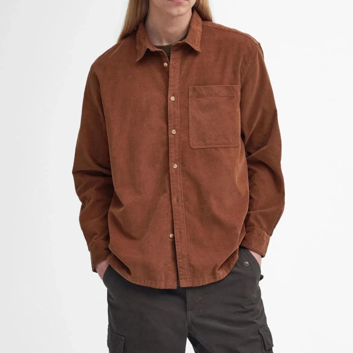 BARBOUR Wolfwood Checked Shirt In Brown