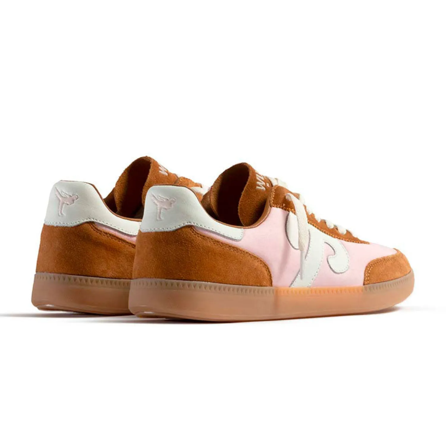 WUSHU Womens Gong Sneakers In Pink/Camel