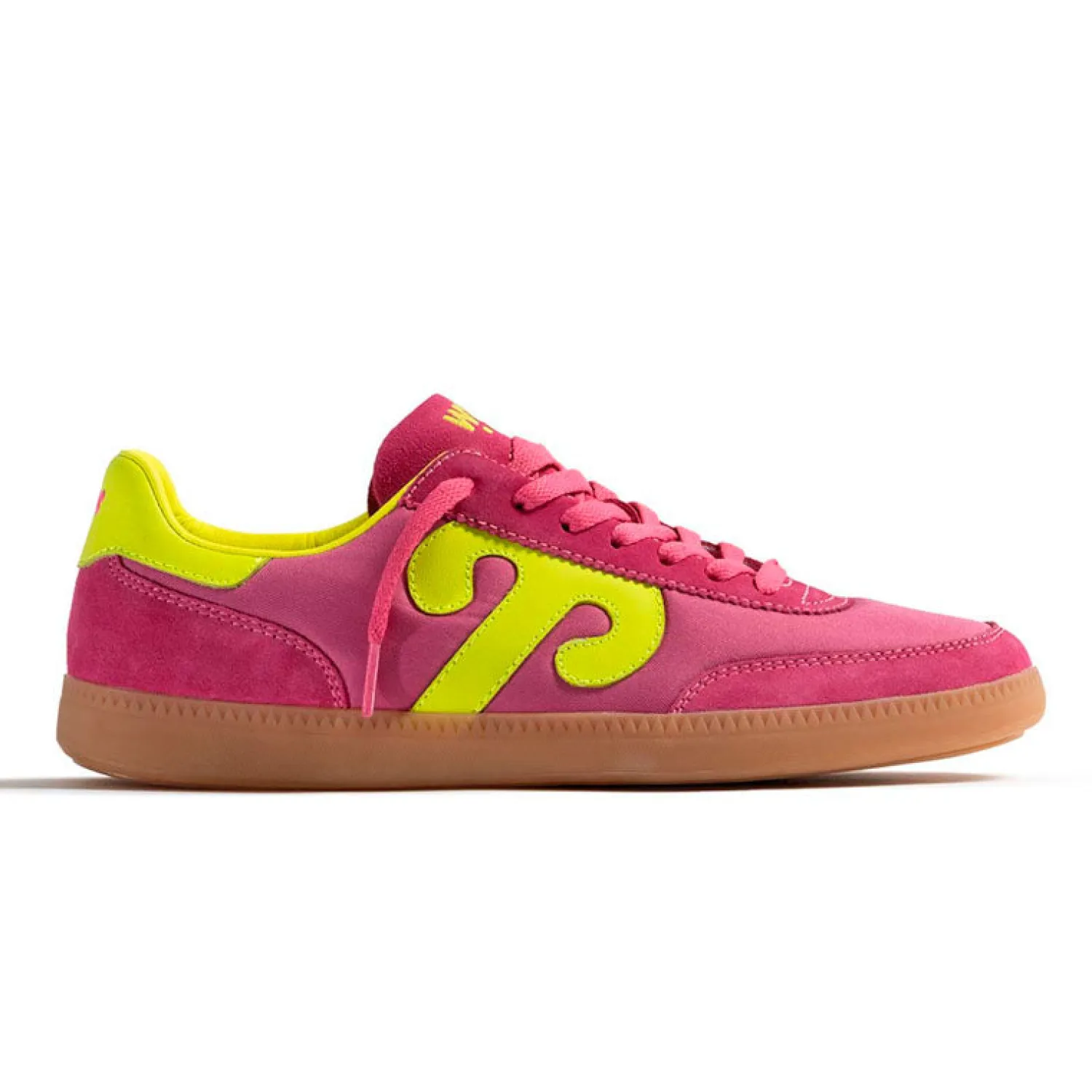 WUSHU Womens Gong Sneakers In Pink/Yellow