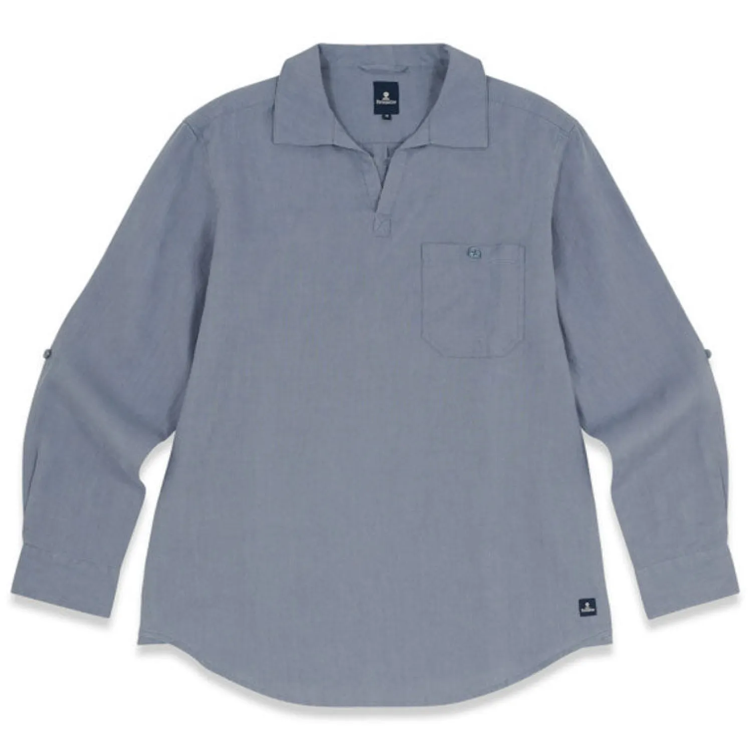 MOUSQUETON Yoanes Smock Style Shirt In Storm Grey