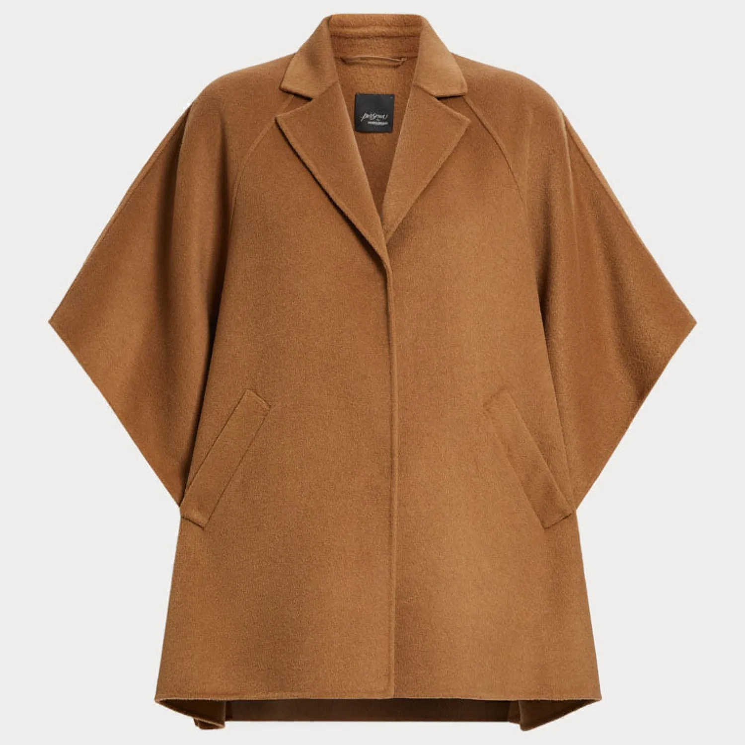 PERSONA BY MARINA RINALDI Zuara Double Faced Wool Cape In Biscuit