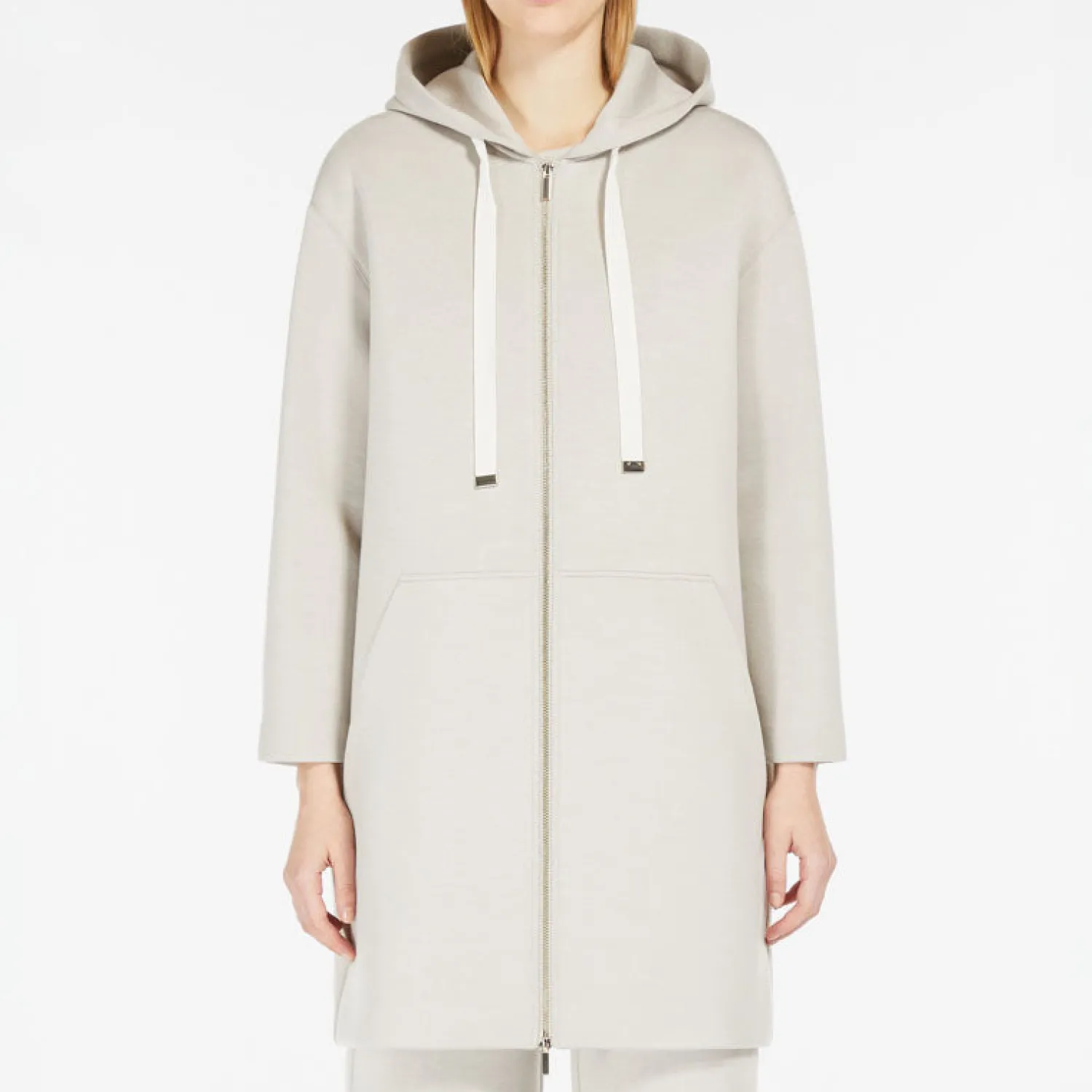 S MAXMARA Zurca Viscose Jersey Jacket In Ecru